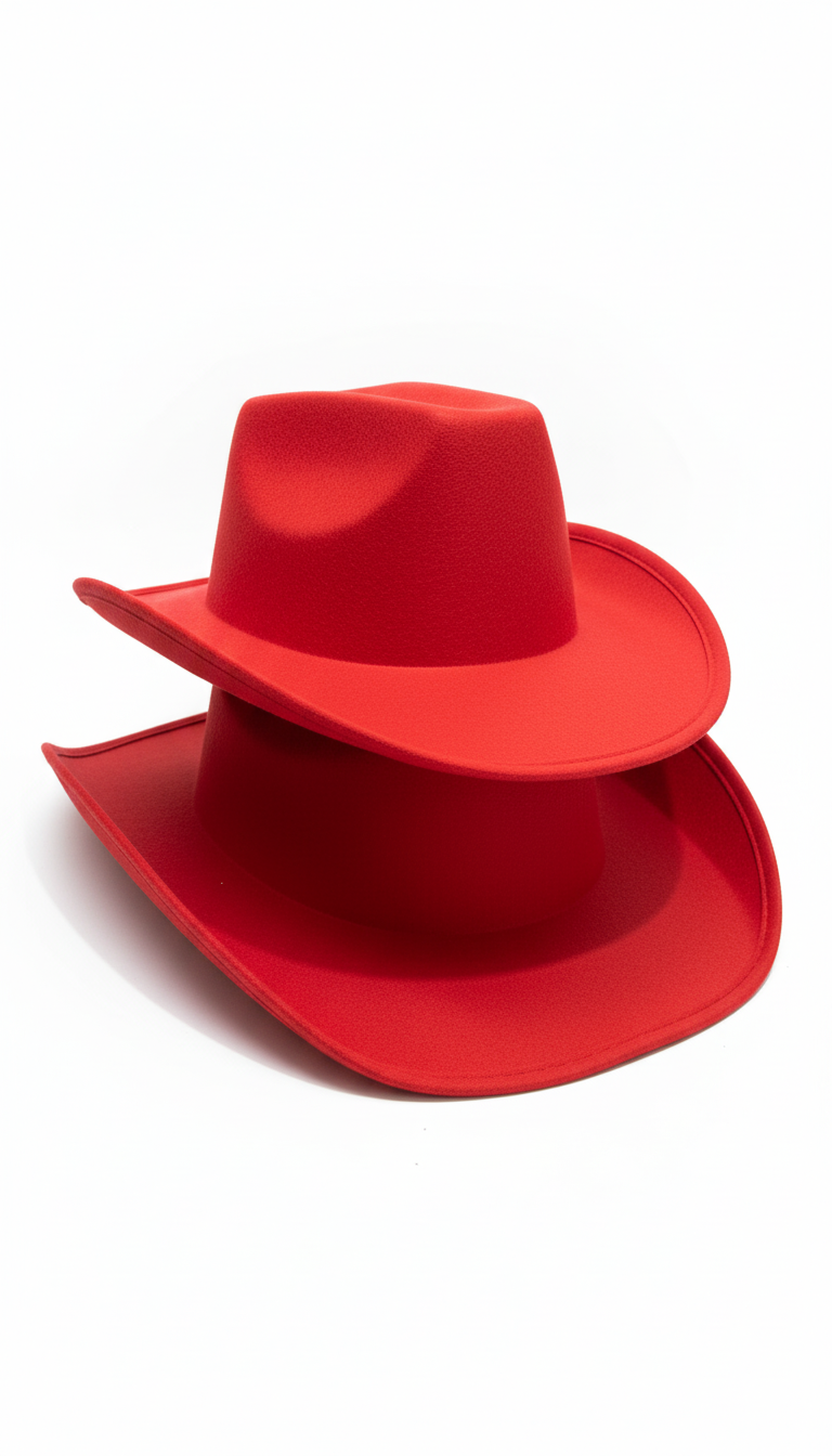 CHAPEU COWBOY VERMELHO INFANTIL E ADULTO