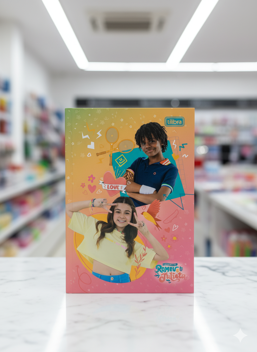 CADERNO BROCHURA PEQUENO ROMEU E JULIETA