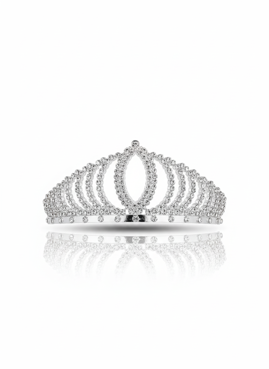 TIARA DE PRINCESA PRATEADA