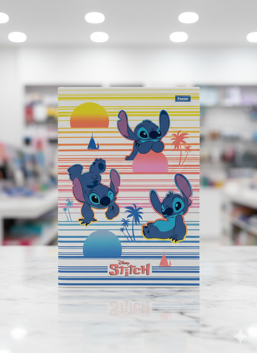 CADERNO BROCHURA PEQUENO STITCH