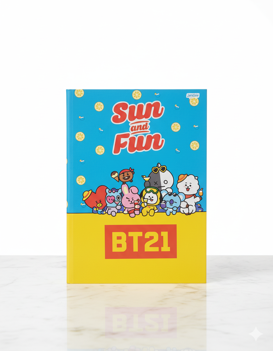 CADERNO BROCHURA GRANDE BT21 - 80 FOLHAS