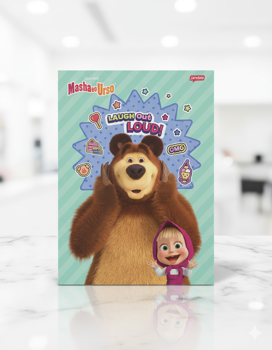 CADERNO BROCHURA GRANDE MASHA E O URSO - 80 FOLHAS