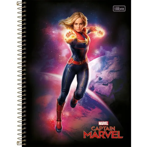 CADERNO CAPTAIN MARVEL - 80 FOLHAS