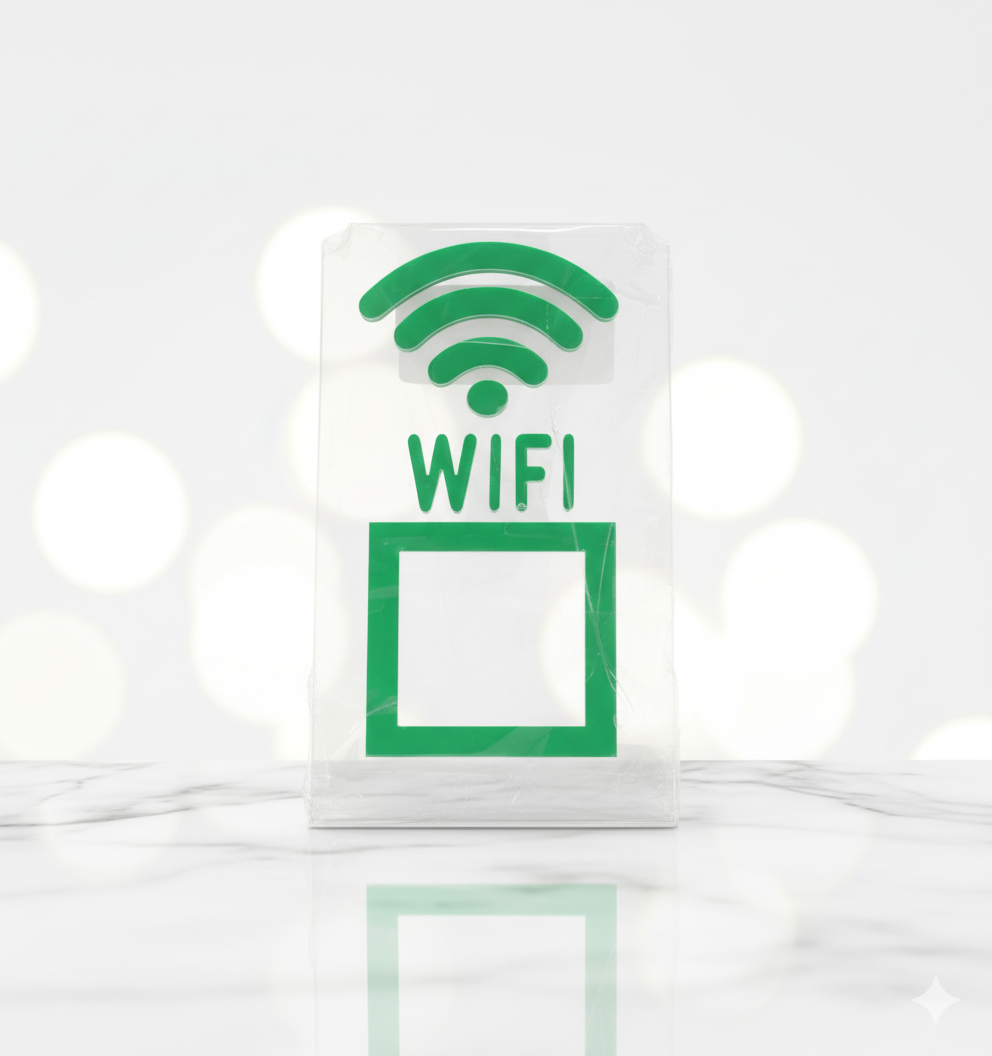 PLACA ACRILICA 14x8  WI-FI 