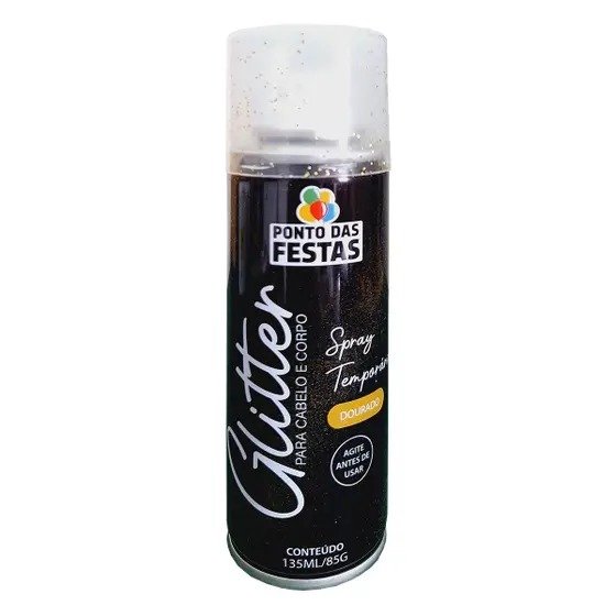 GLITTER PARA CABELO E CORPO DOURADO 135ML