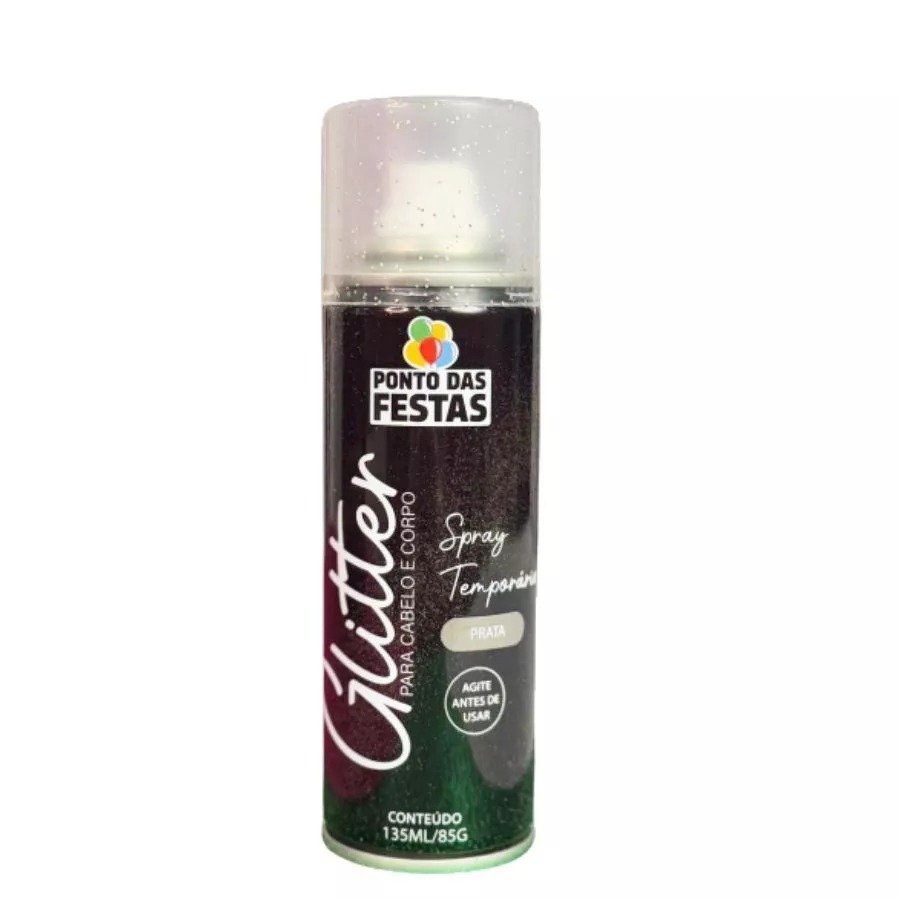 GLITTER PARA CABELO E CORPO PRATA 135ML