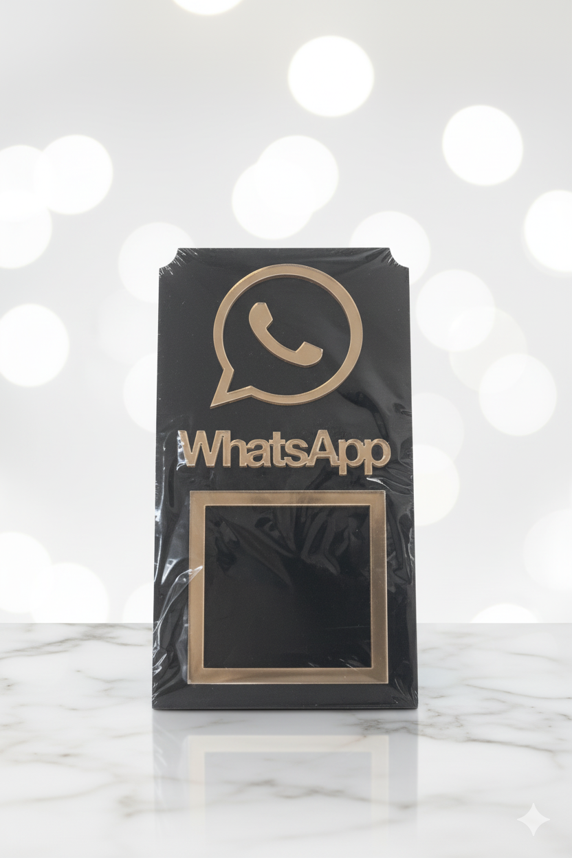 PLACA ACRILICA 14x8  WHATSAPP 