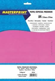 PAPEL COLOR PLUS ROSA 120G C/20 FOLHAS MASTERPRINT