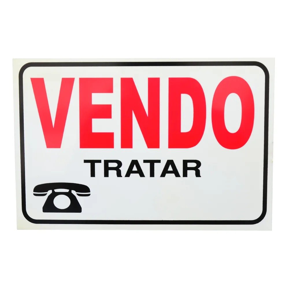 PLACA VENDO 20x30cm