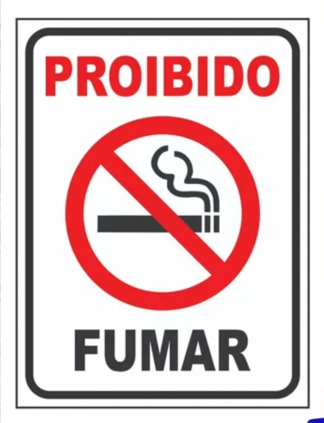 PLACA PROIBIDO FUMAR 20x30