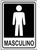 PLACA MASCULINO BANHEIRO 15x20cm