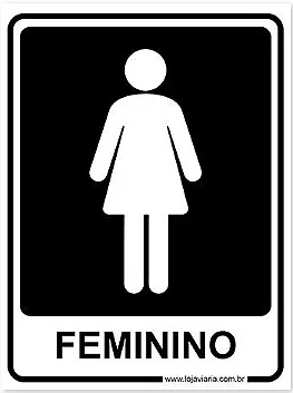 PLACA FEMININO BANHEIRO
