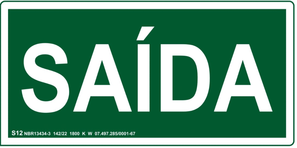PLACA SAIDA 23x11cm