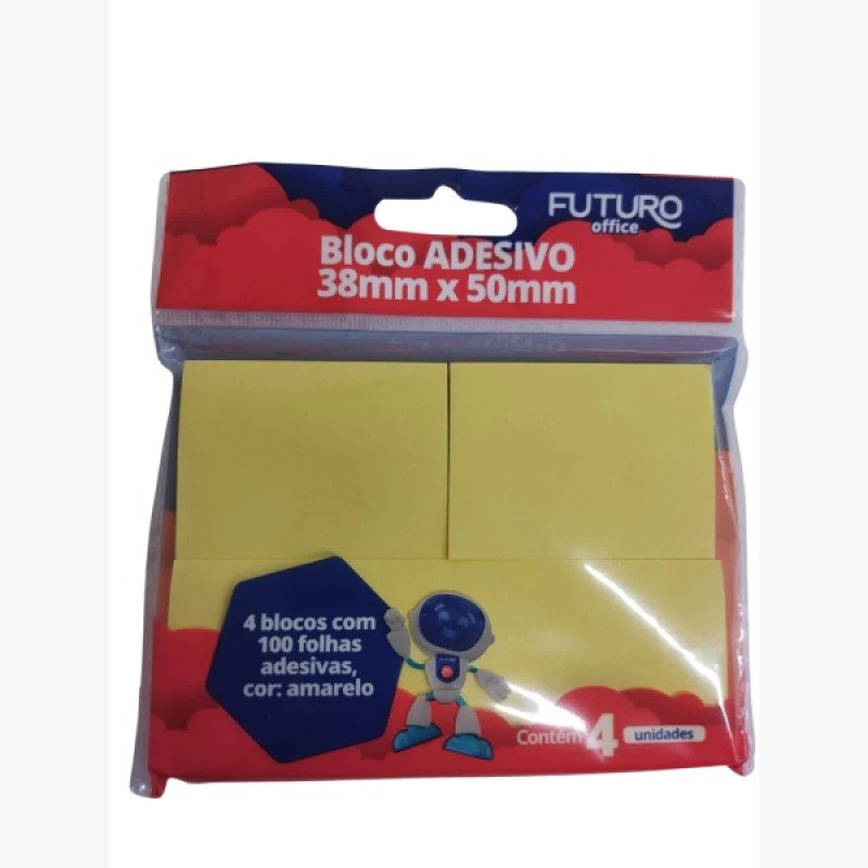 BLOCO ADESIVO AMARELO - C/4 C/50
