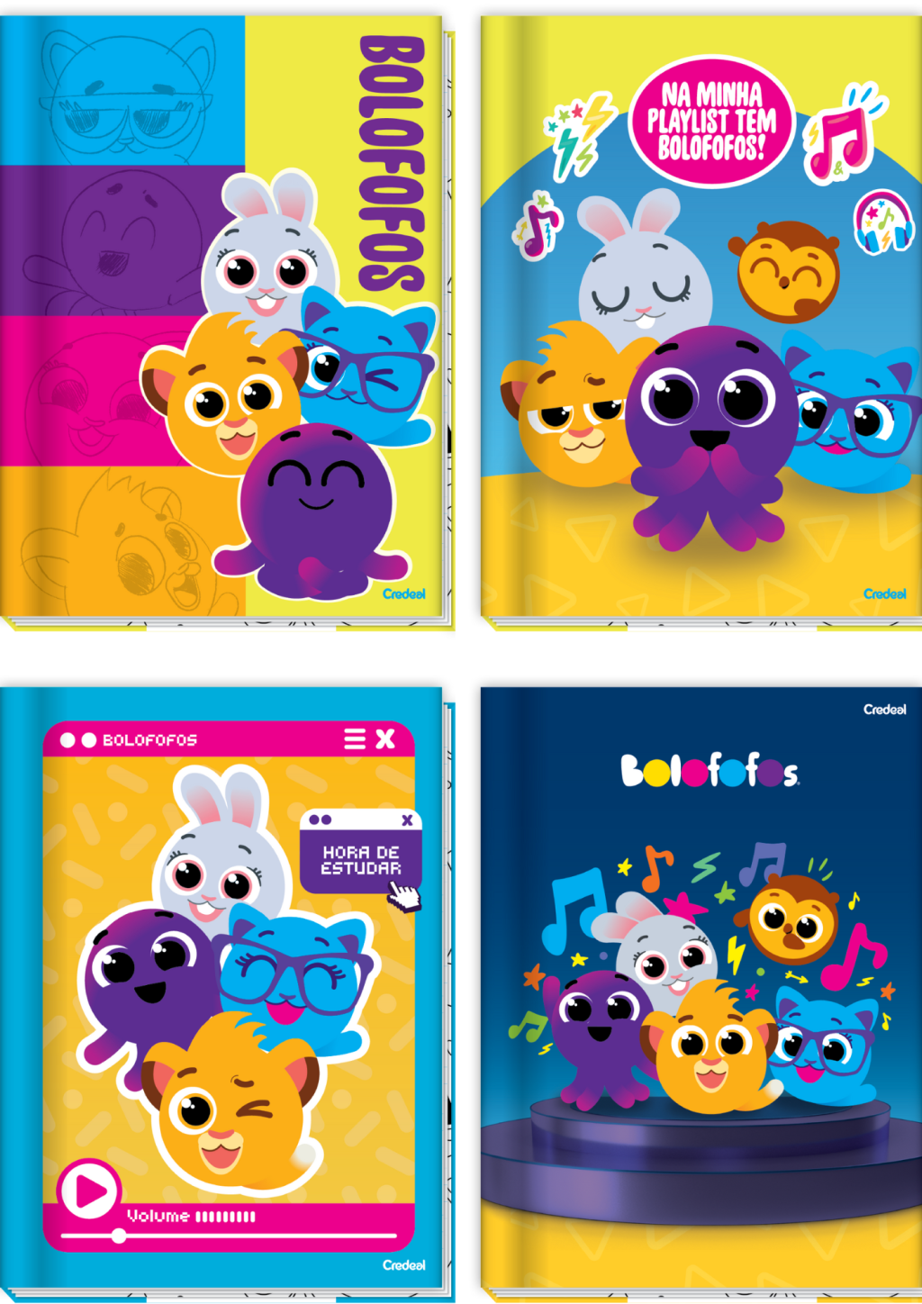 CADERNO BROCHURA PEQ 80 fls - BOLOFOFOS