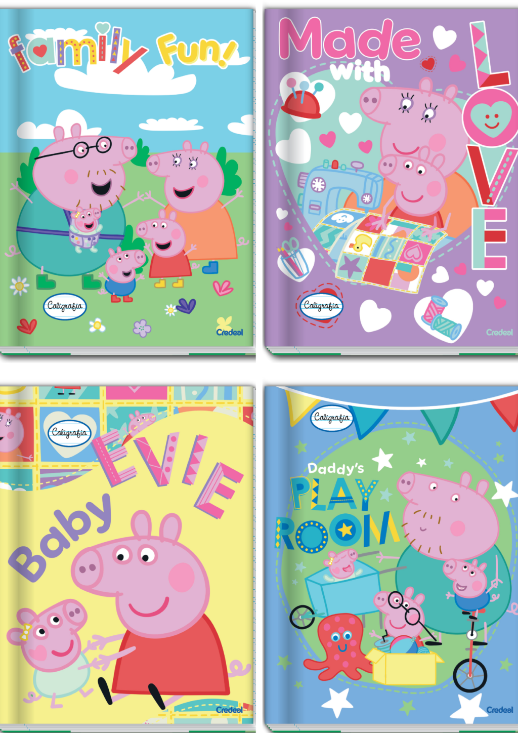 CADERNO BROCHURA PEQ 80 fls - PEPPA 