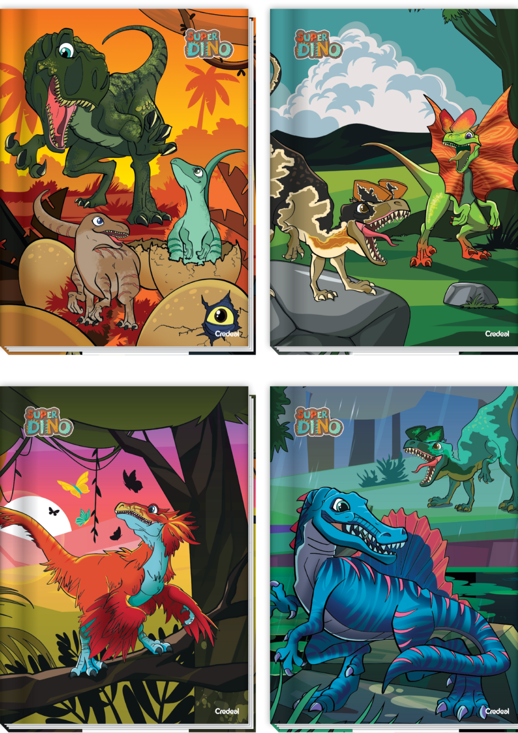 CADERNO BRUCHURA PEQ 80 fls - SUPER DINO