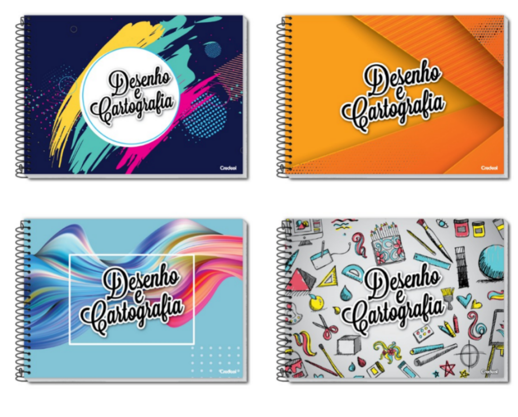 CADERNO DE DESENHO ESPIRAL 80 fls - DESENHO E CARTOGRAFIA