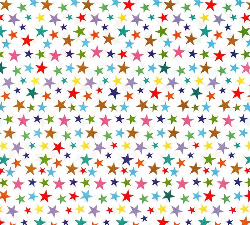 COLORSET BRANCO COM ESTRELINHAS COLORIDAS