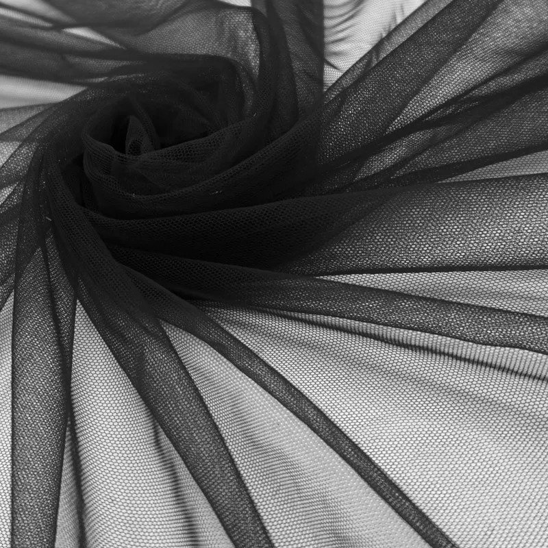 TECIDO TULE PRETO 1mX60cm