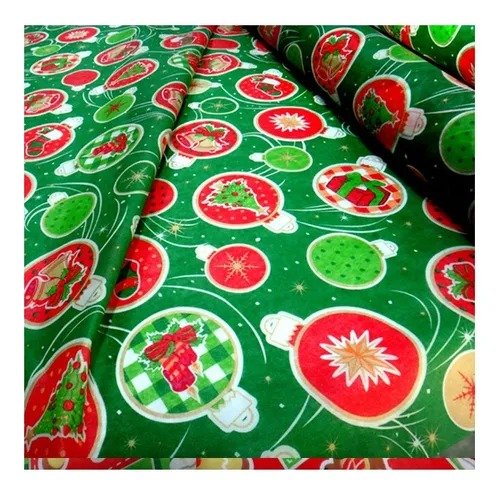 TNT DECORADO 1,4X1 MTRS BOLINHA DE NATAL