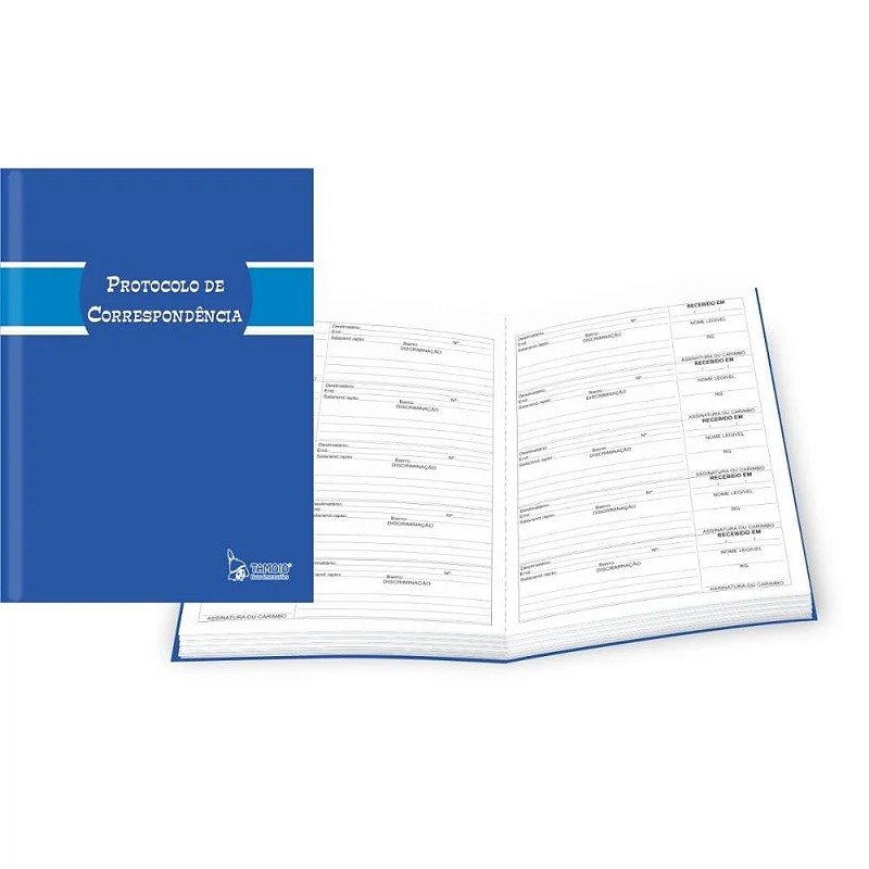 LIVRO PROTOCOLO - 212mm X 148mm 100 FOLHAS