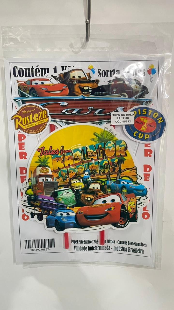 TOPO DE BOLO - CARROS