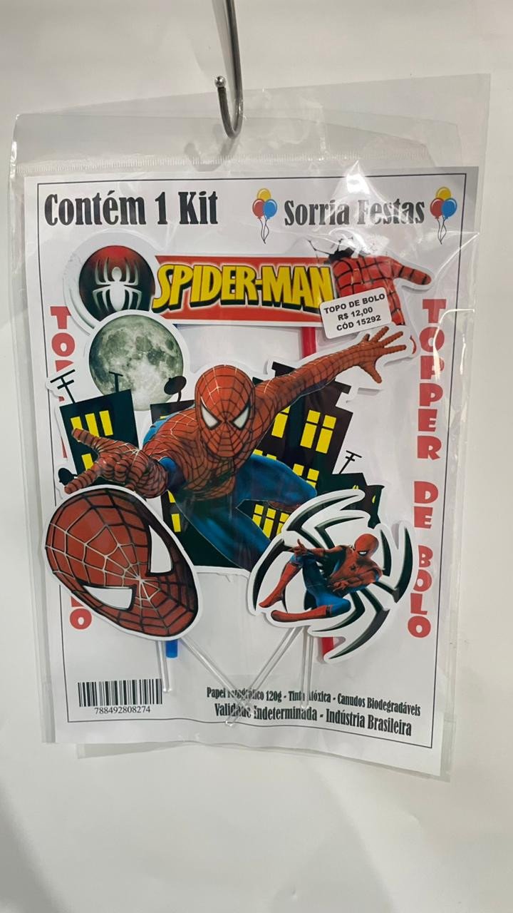 TOPO DE BOLO - HOMEM ARANHA