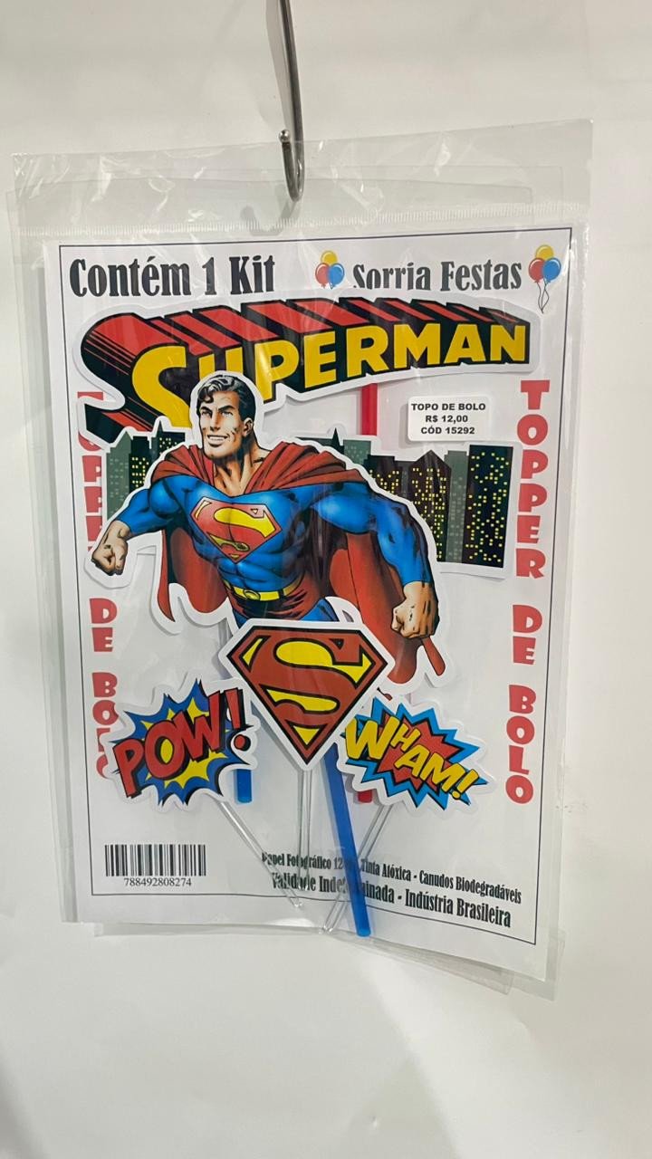 TOPO DE BOLO - SUPER HOMEM