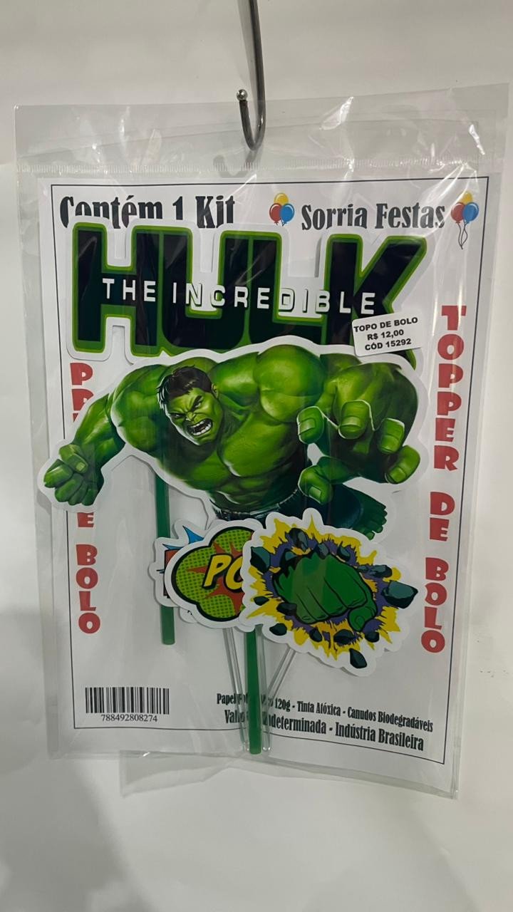 TOPO DE BOLO - HULK