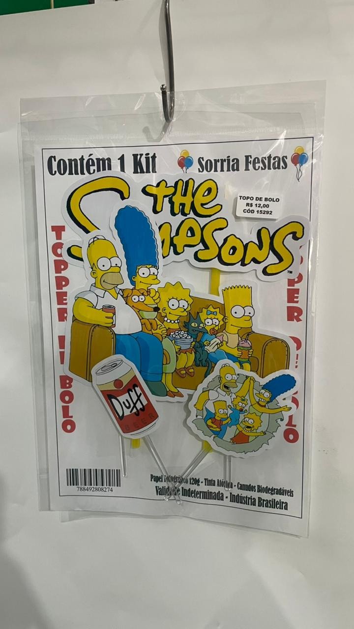 TOPO DE BOLO - SIMPSONS