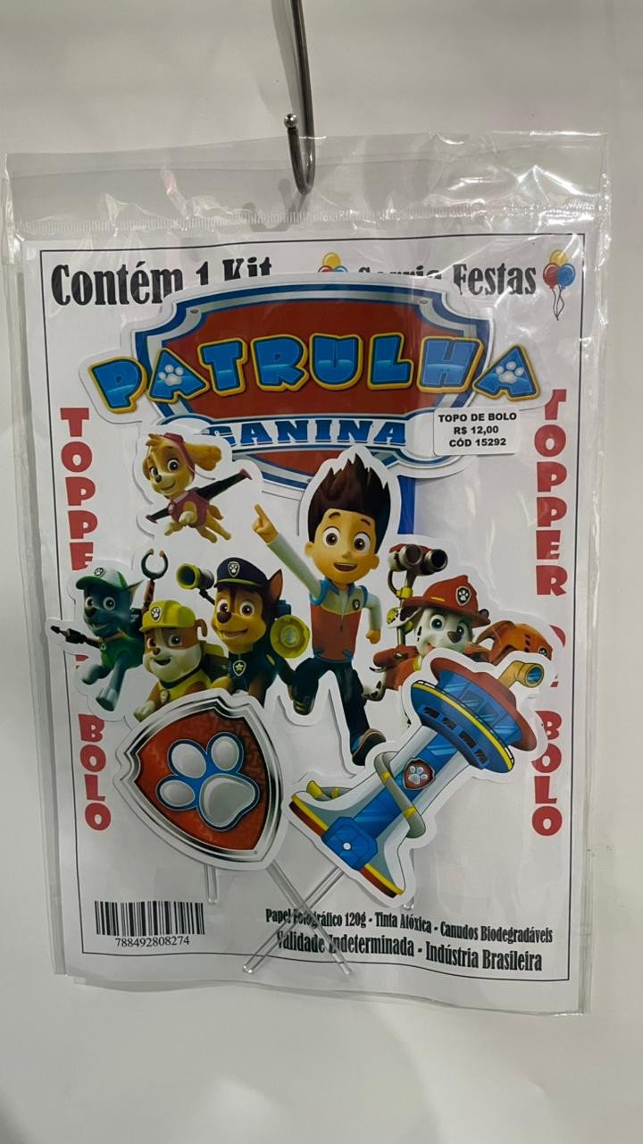 TOPO DE BOLO - PATRULHA CANINA