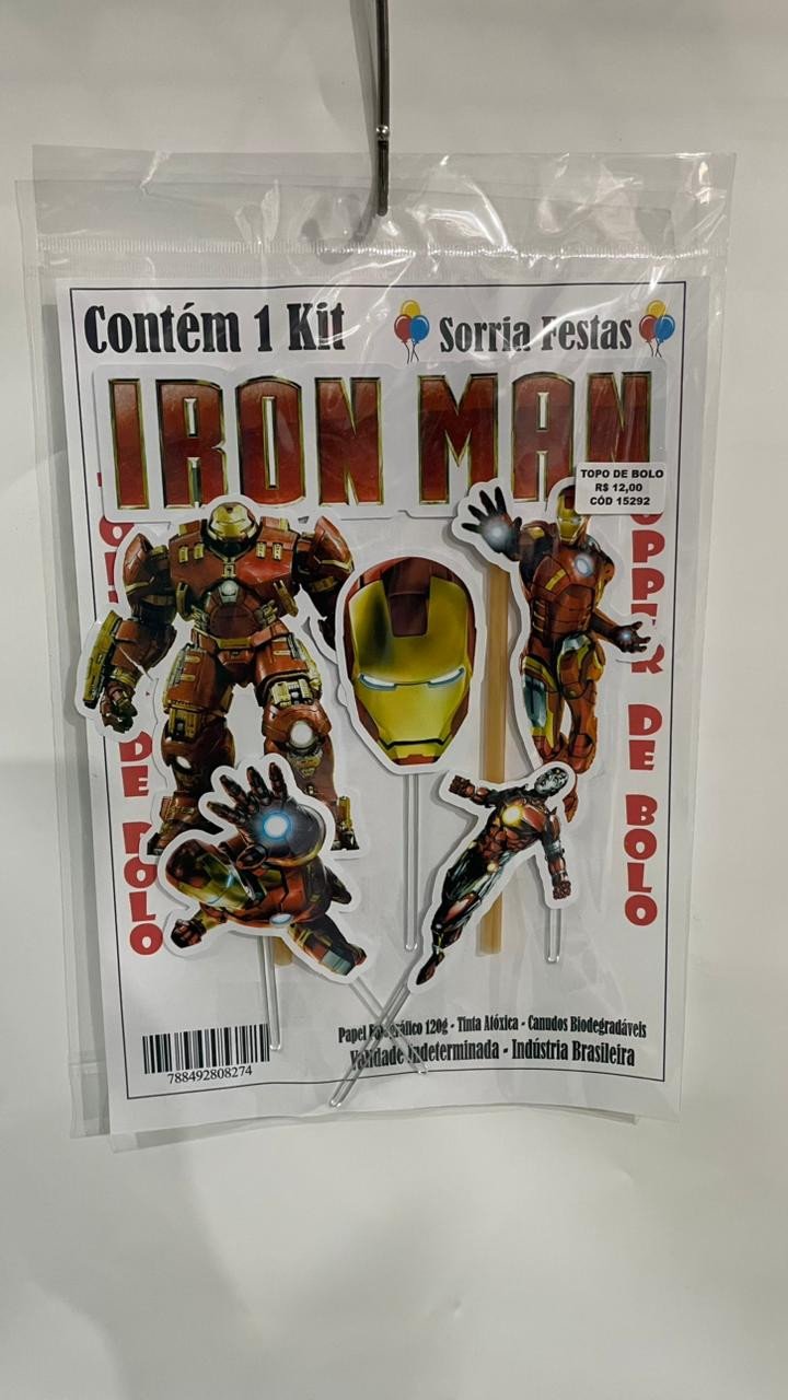 TOPO DE BOLO - IRON MAN