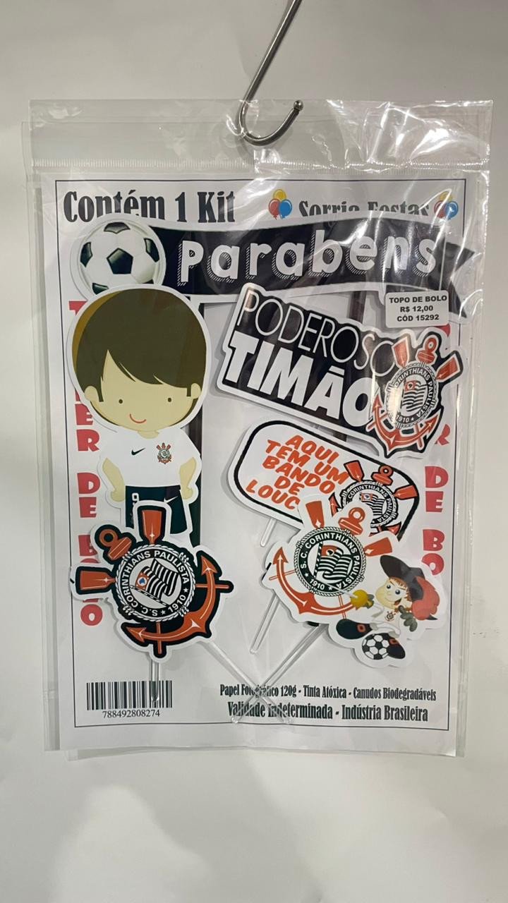 TOPO DE BOLO - CORINTHIANS
