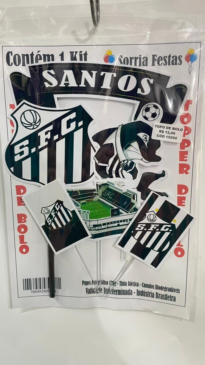 TOPO DE BOLO - SANTOS