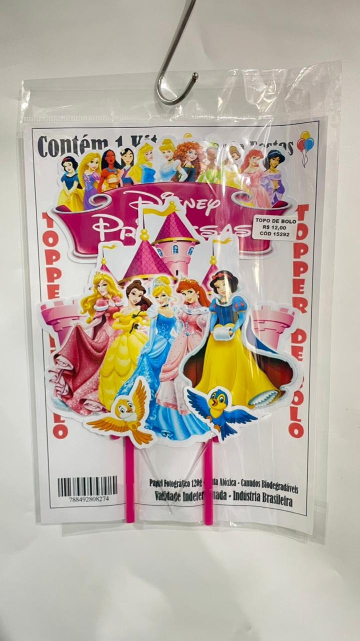 TOPO DE BOLO - PRINCESAS DISNEY