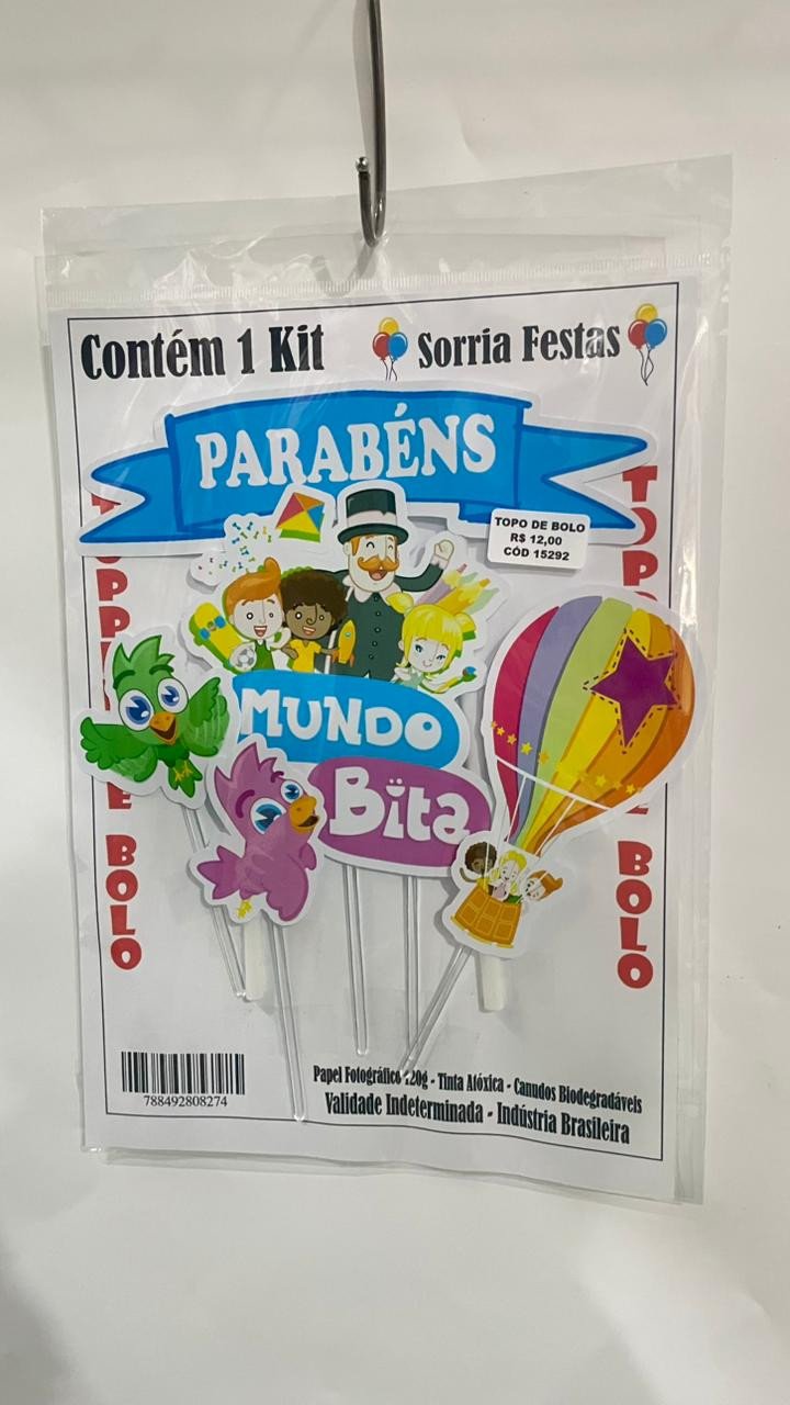TOPO DE BOLO - MUNDO BITA
