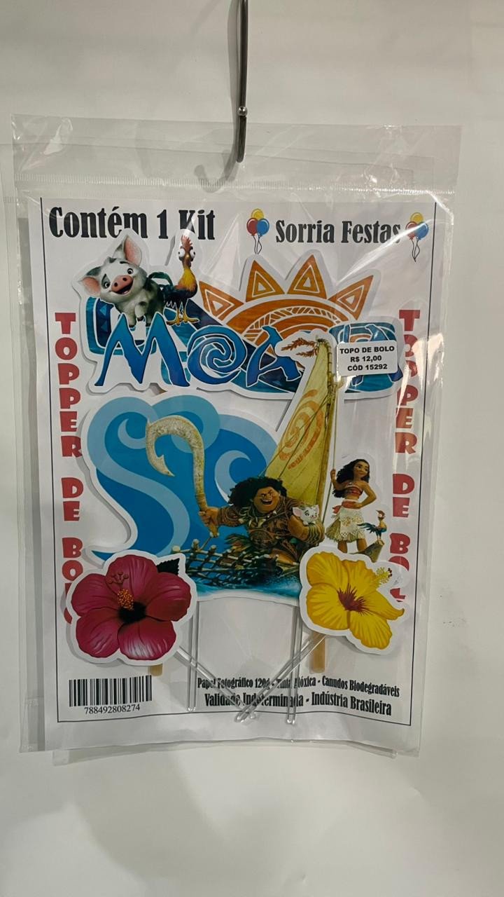 TOPO DE BOLO - MOANA