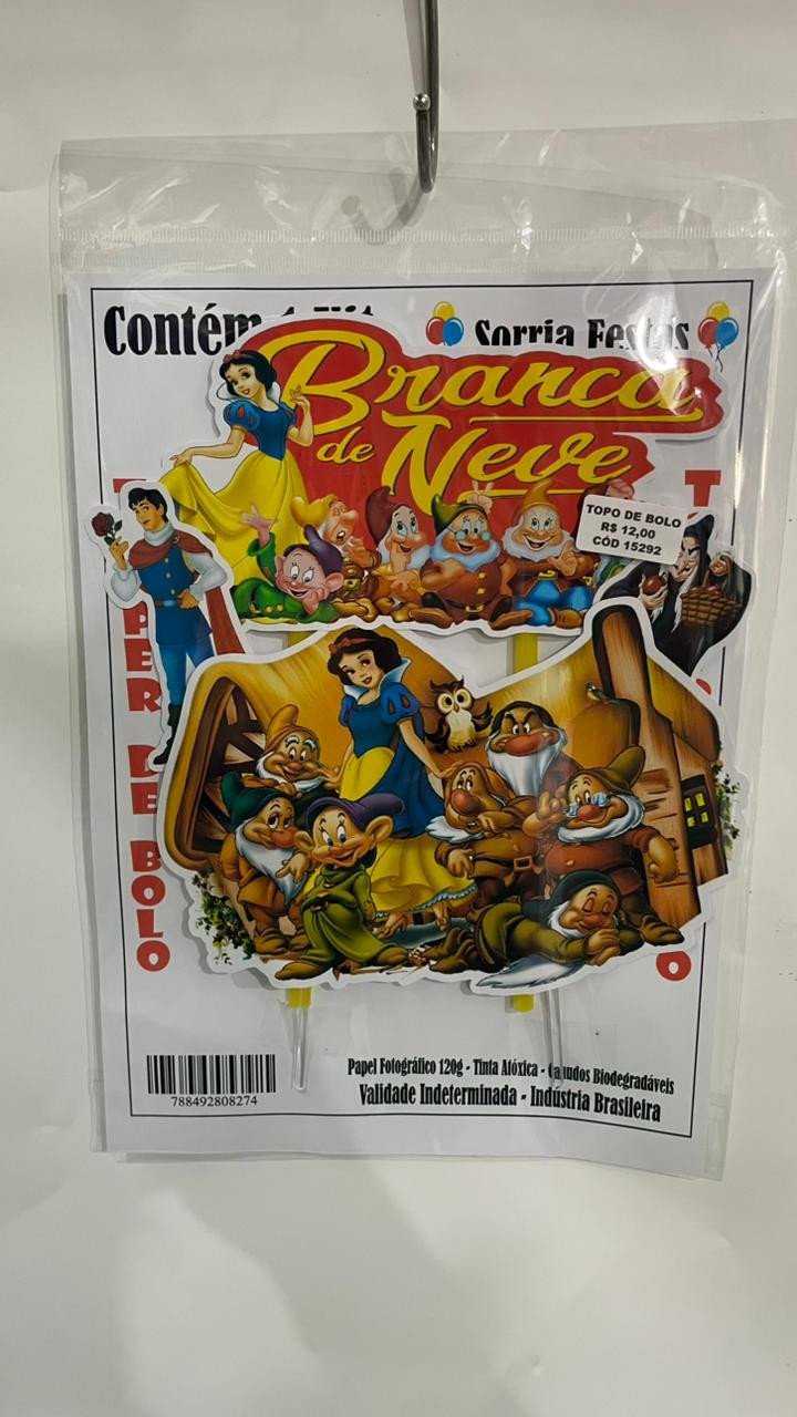 TOPO DE BOLO -  BRANCA DE NEVE