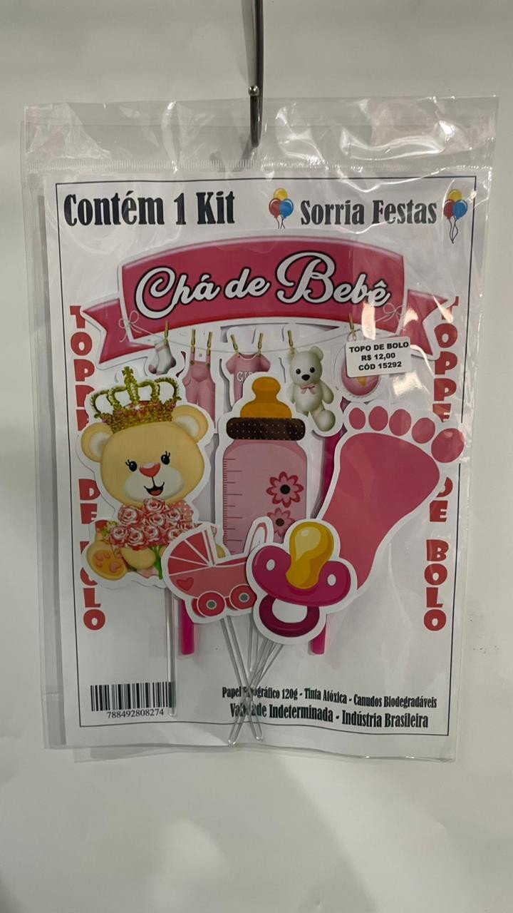 TOPO DE BOLO - CHÁ DE BEBÊ MENINA