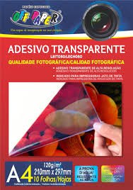 ADESIVO TRANSPARENTE LEITOSO 120g/m² - 10 FOLHAS