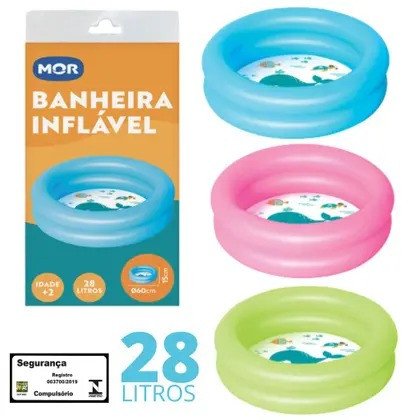 PISCINA INFLÁVEL 28 LITROS MOR 