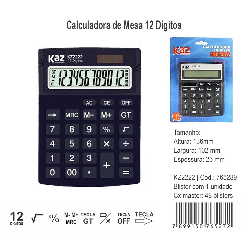 CALCULADORA KAZ KZ2222