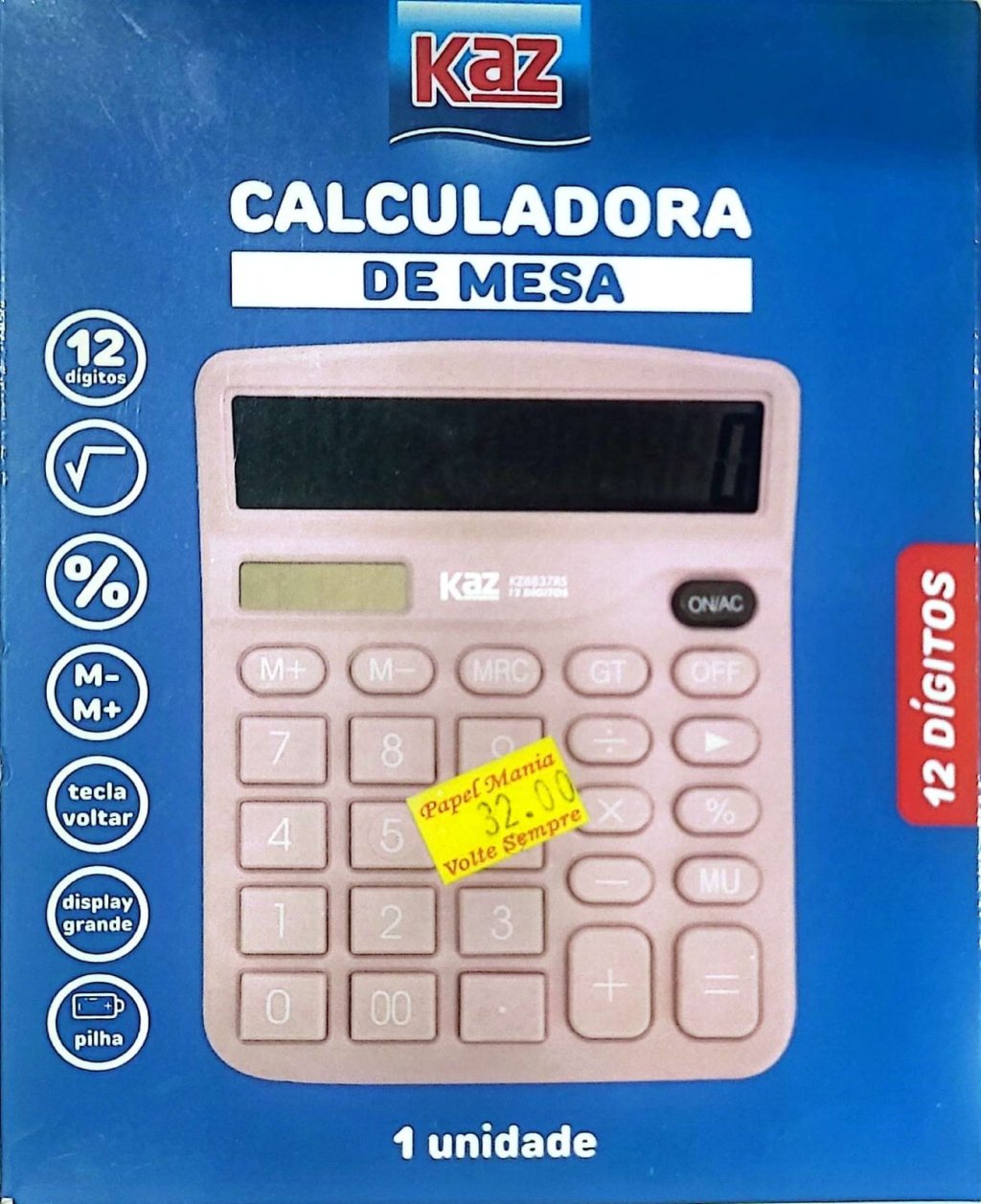 CALCULADORA DE MESA KZ8837RS