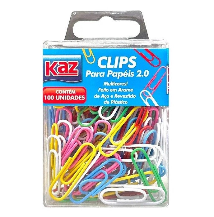 CLIPS COLORIDO C/100 KAZ