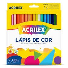 LÁPIS DE COR ACRILEX 72 CORES 