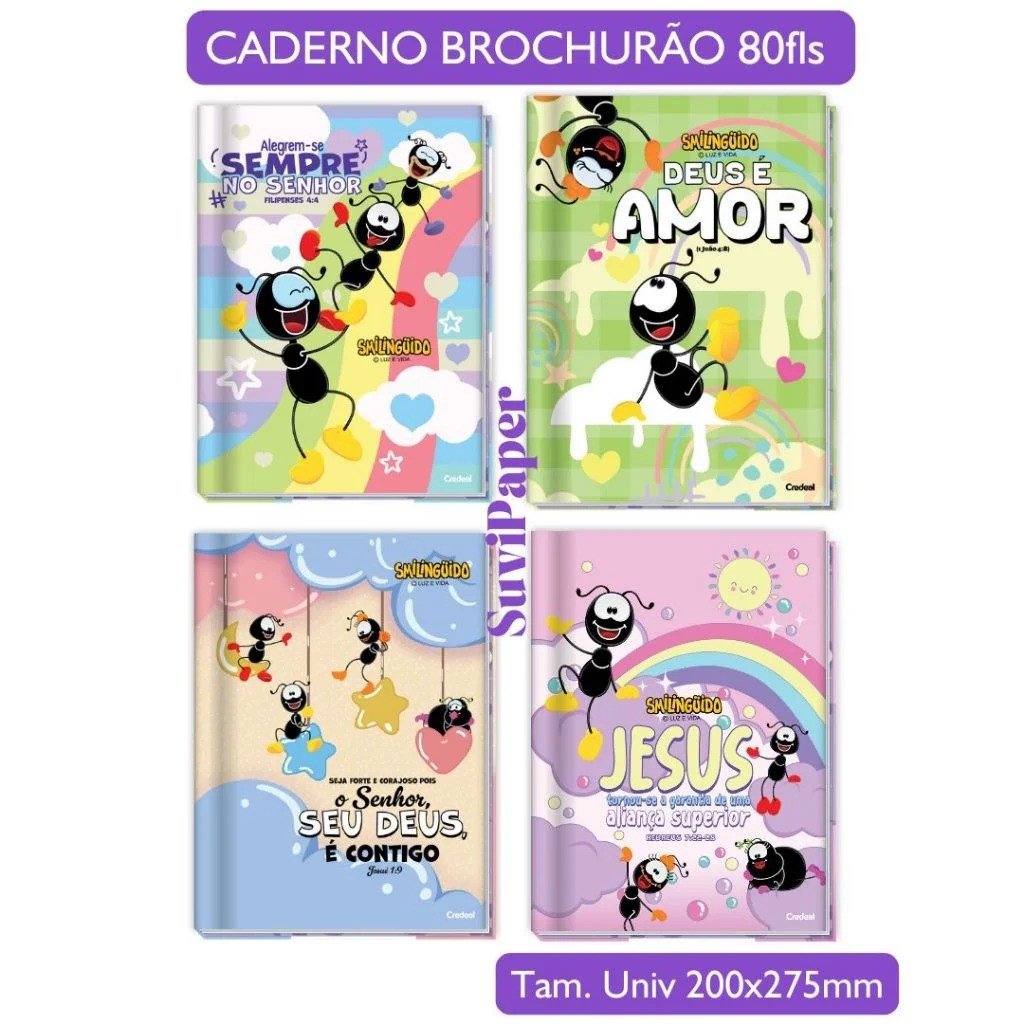 CADERNO BROCHURA PEQUENO SMILINGUIDO
