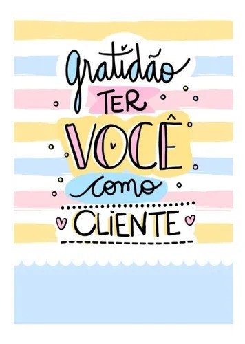 MINI TAGS DE AGRADECIMENTO AO CLIENTE - 100un