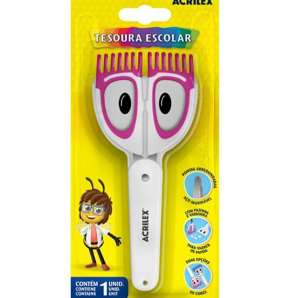 TESOURA ESCOLAR VASSOURINHA SORTIDA