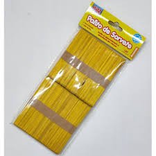 PALITO DE SORVETE AMARELO C/100UN KAZ